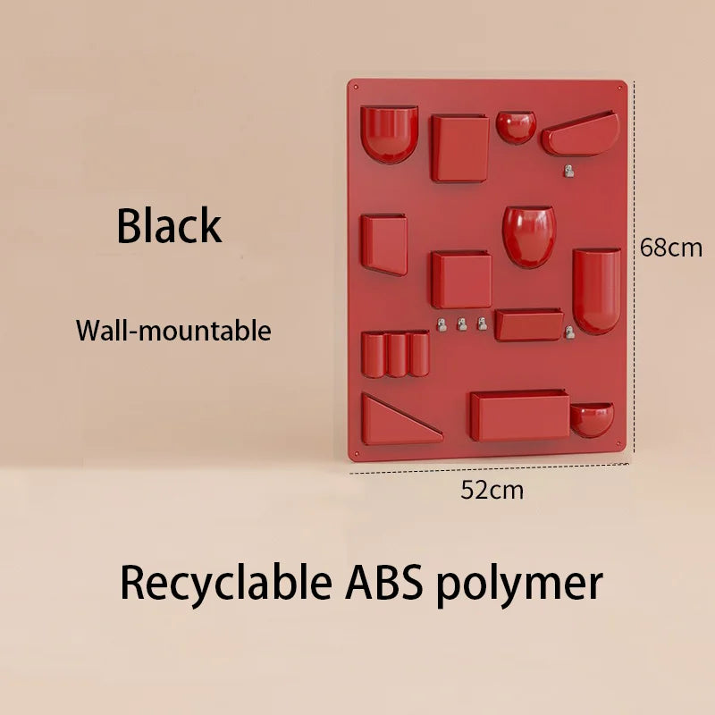 Problems Solved wall-mounted office and kitchen organizer shelf for desktop storage in workshops, bathrooms, or children's rooms.