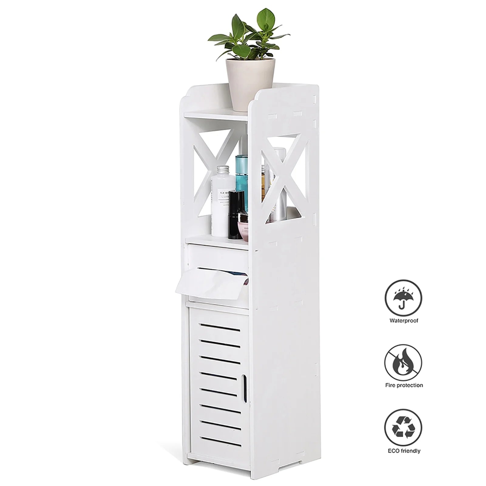 Bathroom Cabinet White Wooden Bathroom Cabinet Toilet Storage Shelf  Organizer Toilet Cabinet Wooden Bathroom Cabinet - Problems Solved