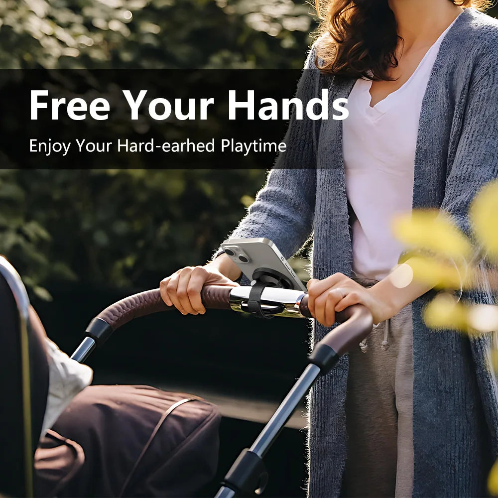 Magnetic Hand Strap MagSafe Phone Mount for Fitness Equipment, Strong Magnet Fit iPhone 16/15/14 & Android, Hands-Free Holder - Problems Solved