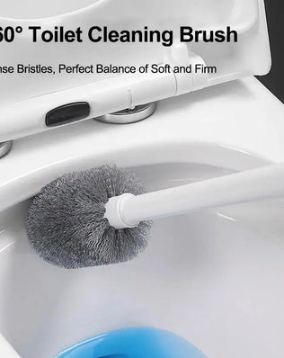 Bathroom Cleaning Made Easy with 4-In-1 Multifunctional Toilet Brush, Full 360° No Dead Corner Cleaning Set. - Problems Solved