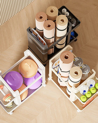 Gym Equipment Holder With Wheels Sports Equipment Storage Rack Yoga Mat Storage Basket Fitness Equipment Sports Tools Organizer - Problems Solved