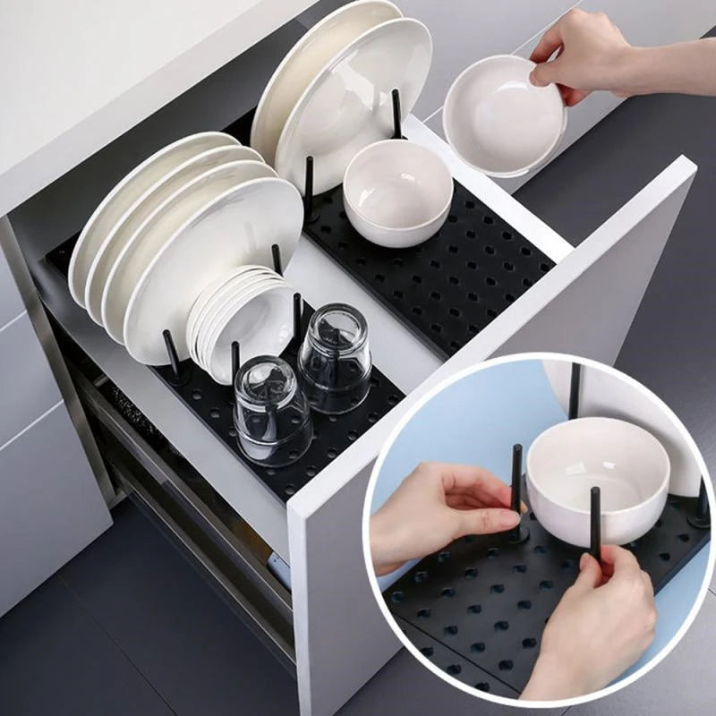 Kitchen Organizer Dish Drying Rack Telescopic Plate Bowl Stand - Problems Solved