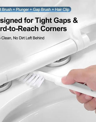 Bathroom Cleaning Made Easy with 4-In-1 Multifunctional Toilet Brush, Full 360° No Dead Corner Cleaning Set. - Problems Solved