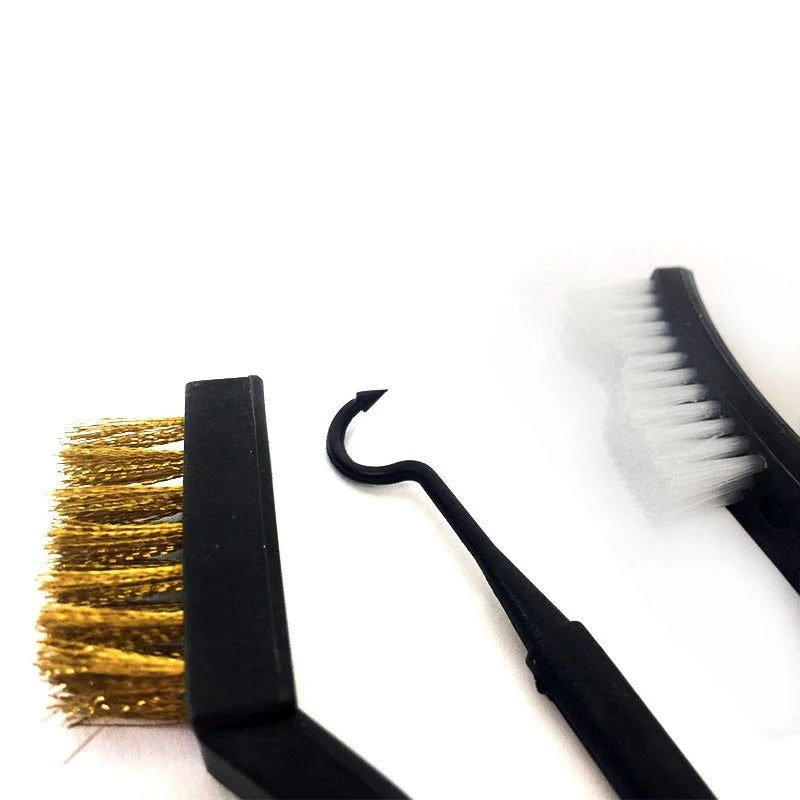 Cleaning Tool Double-end Mini Wire Brush Set Stainless Steel Brass Nylon Cleaning Polishing Detail Metal Rust Brush - Problems Solved