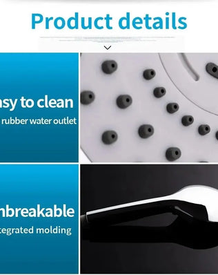 Bathroom Pressurized Hand Shower Package Accessories Shower Nozzle Large Water Output 5 Models Universal Adaptation Save Water - Problems Solved