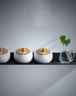 Bath Storage Rack Wall Shelves Floating Matt Black Bathroom Kitchen Mirror Metal Shower Organizer Home Accessories No Drill - Problems Solved