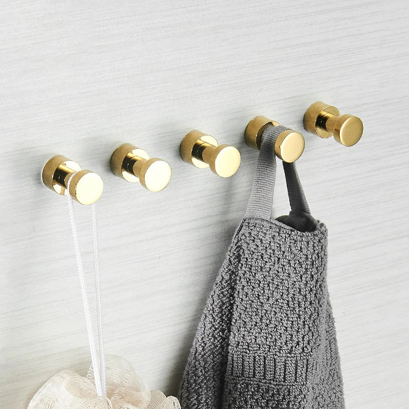 Bathroom Accessories Brass Robe Hook Wardrobe Coat Clothes Hanger Kitchen Household Small Decoration Towel Hanging Hook Key Rack - Problems Solved