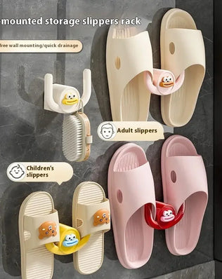 1Pc Cartoon Slippers Hook Bathroom Slipper Rack Shower Storage Organizer Shoe Holder Drainage Stand for Bathrooms and Bedrooms - Problems Solved