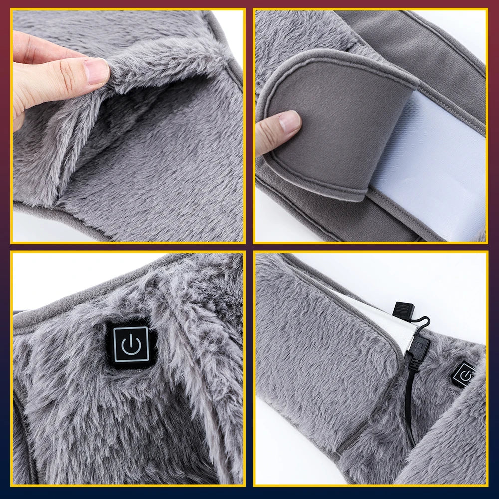 Electric Heating Abdomen Belt with Hand Warmer 3 Temp Levels Waist Warming Pad for Menstrual Relief Winter Health Care for Women - Problems Solved