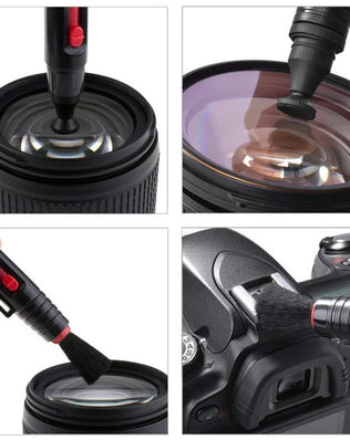 6-in-1 Camera Cleaning Kits Professional Air Blower DSLR Lens Cloth Pen Brush Cleaning Tool for CCD Sensor Lens Keyboards - Problems Solved
