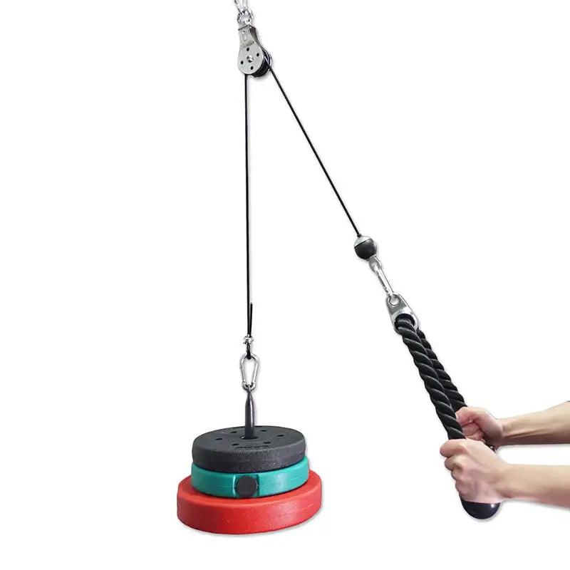Heavy Duty Fitness Cable PU Coated Pulley Rope Adjustable Home Gym Equipment Accessories Arm Triceps Training Cable Fly System - Problems Solved