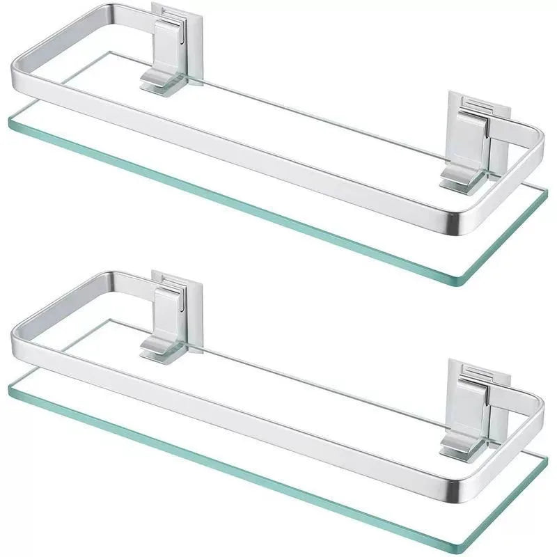 Glass Shelf Bathroom Items Bore Storage Shower Organiser Accessories Organizers Wall Shelves Hardware Fixture Home Improvement - Problems Solved