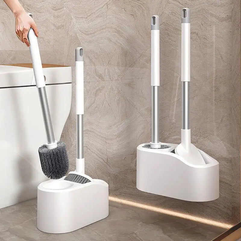 Bathroom Cleaning Made Easy with 4-In-1 Multifunctional Toilet Brush, Full 360° No Dead Corner Cleaning Set. - Problems Solved
