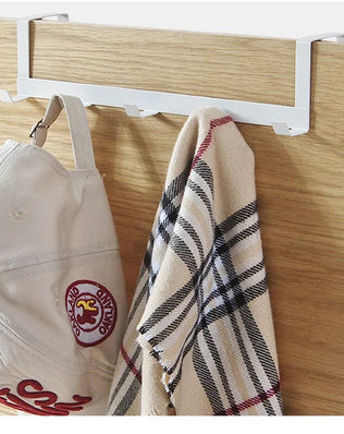 Hooks Over The Door 5 Hooks Home Bathroom Organizer Rack Clothes Coat Hat Towel Hanger Bathroom Kitchen Accessories - Problems Solved