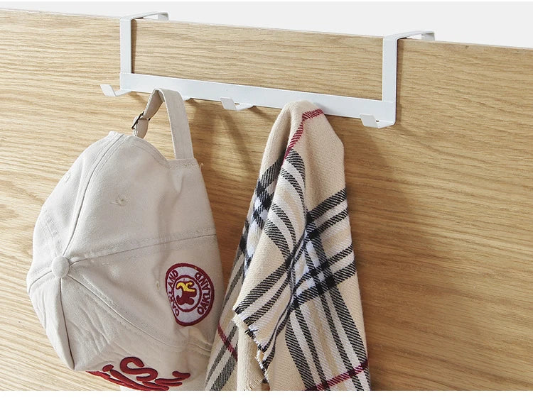 Hooks Over The Door 5 Hooks Home Bathroom Organizer Rack Clothes Coat Hat Towel Hanger Bathroom Kitchen Accessories - Problems Solved
