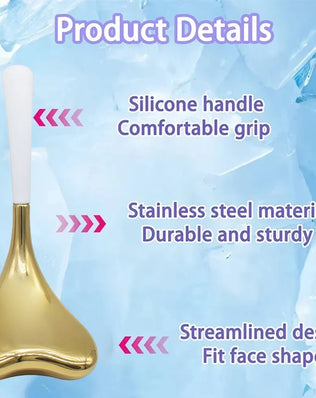 N18R Ice Globes for Face 2PCS Luxury Rose Gold Sticks Face Roller Cold & Heat Relief Beauty Massage Tools - Problems Solved
