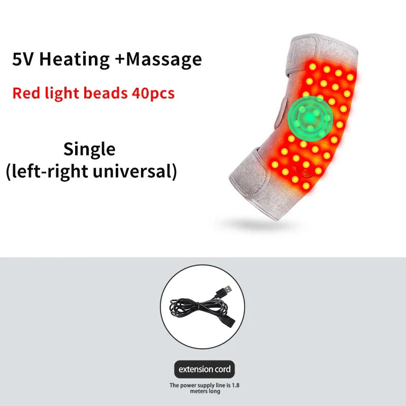 Red Light Therapy Heated Elbow Sleeve | Relieves Joint & Arm Pain, Arthritis | Heating & Massage Function Relieve Arm Numbnes - Problems Solved