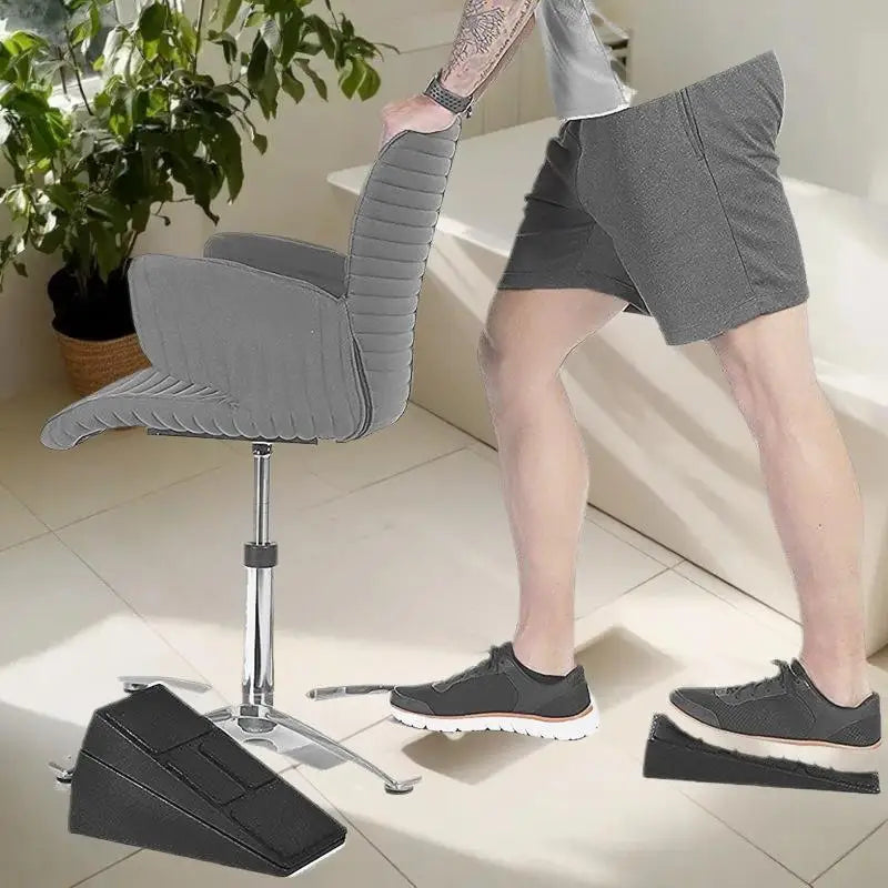 Durable 3-In-One Fitness Gear - Leg Stretcher, Squat Foam Wedge, Calf Raise Slant Board, Easy to Install Yoga Wedge Accessory - Problems Solved