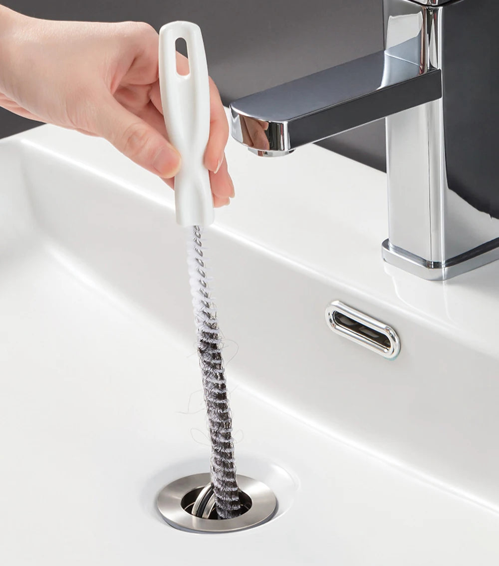 2PCS Pipe Dredging Brush Bathroom Hair Sewer Sink - Problems Solved