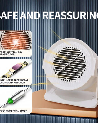 Heating and Cooling Small Heater Home Bedroom Dormitory Office Energy Saving Safety Quiet Rotating Shaking Head Electric Heater - Problems Solved
