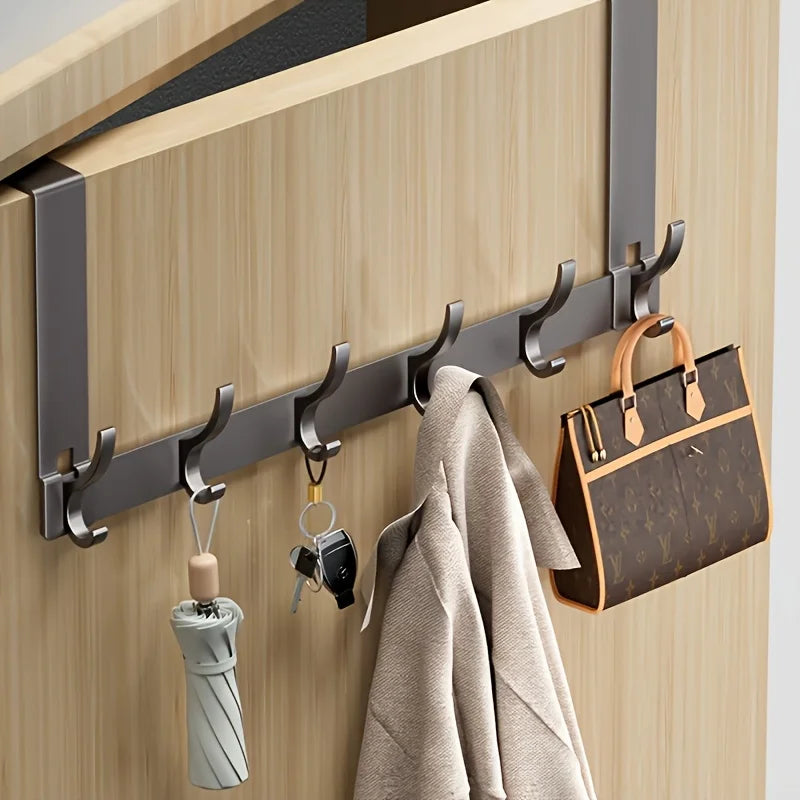 Easy-install aluminum bathroom shower storage rack for towels, space-saving design by Problems Solved.