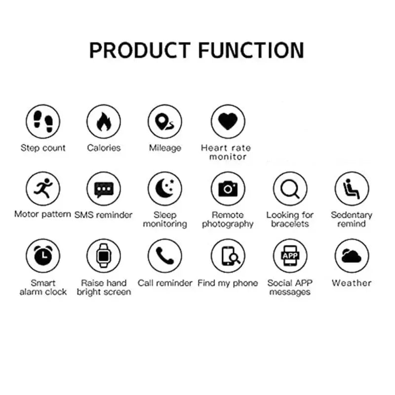 Smart Watch Fitness Bracelet Sport Pedometer Control Music BT Connection Clock Alarm Weather Message Smartwatch FD68S Y56 - Problems Solved