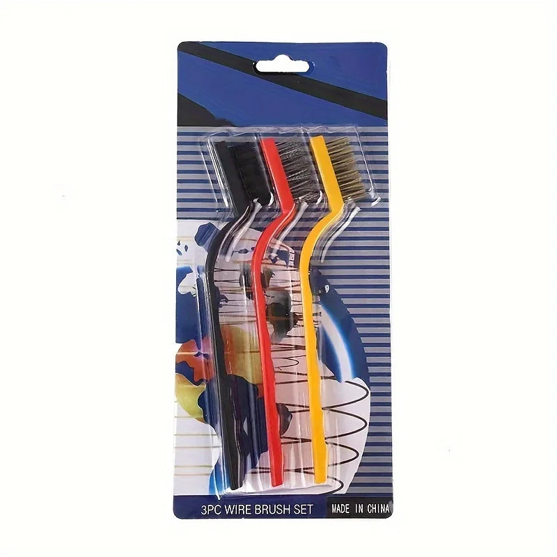 3pcs/gas stove cleaning brush stove range hood cleaning brush household kitchen dead corner decontamination wire brush - Problems Solved