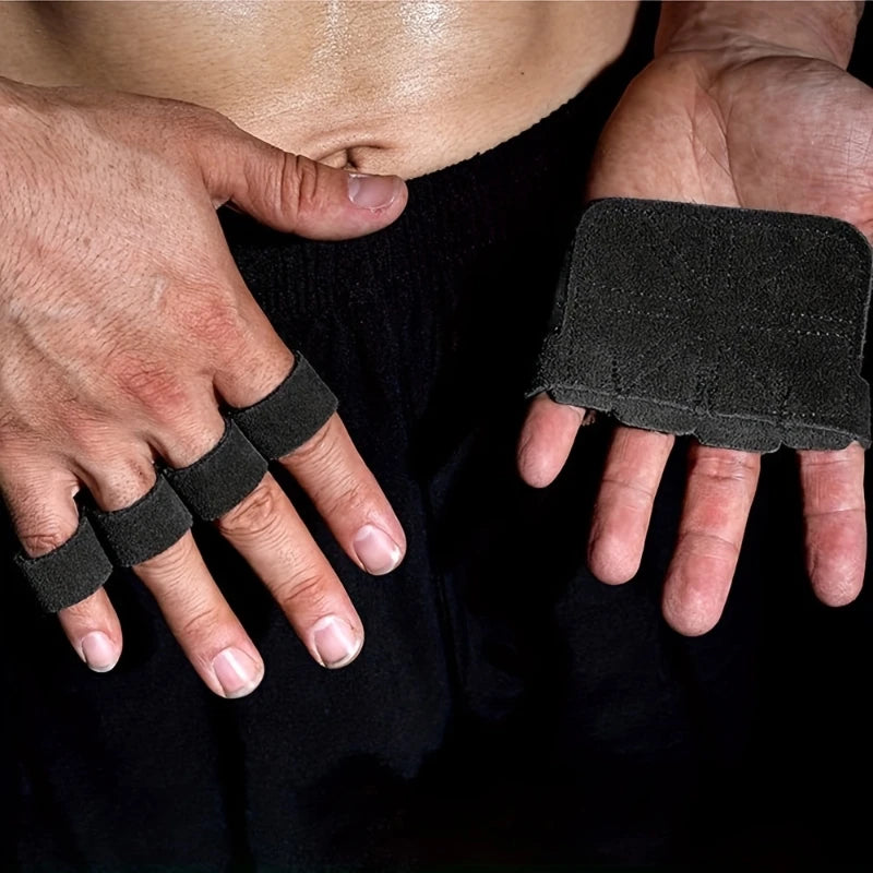 Fitness Four Fingers Gloves Breathable Anti-slip Shock Absorption Dumbbell Leather Weight Lifting Training Pal Men's And Women's - Problems Solved