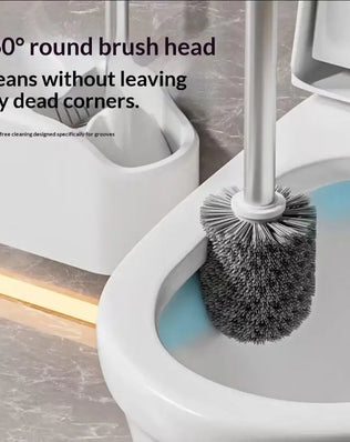 Bathroom Cleaning Made Easy with 4-In-1 Multifunctional Toilet Brush, Full 360° No Dead Corner Cleaning Set. - Problems Solved