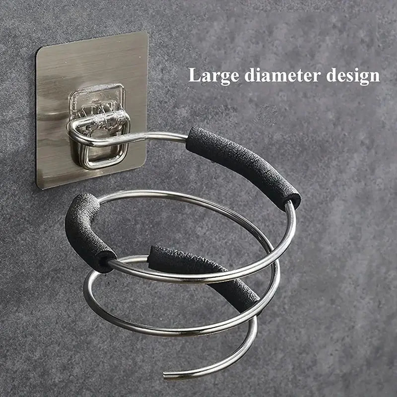 Bathroom Hair Dryer Holder Free Punching Hair Care Tools Holder Adhesive Wall Mount Barber Salon Tools - Problems Solved