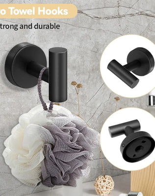 5-piece wall mounted hardware bathroom accessories, stainless steel towel bar, towel ring, toilet paper holder hook bathroom kit - Problems Solved