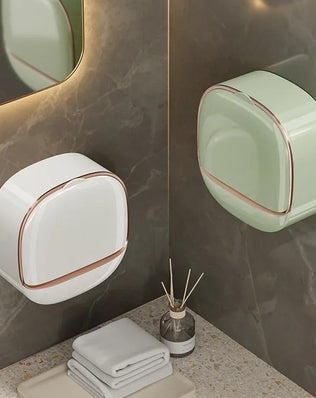 Bathroom Drain Soap Box Wall Mounted ABS Soap Box with Lid Waterproof Soap Dish Dishes Storage Box Travel Organizer Case Storage - Problems Solved