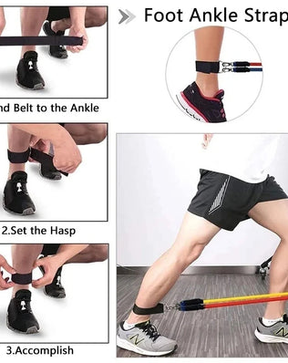 11pcs Fitness Resistance Bands Set Workout Exercise Tube Bands with Door Anchor Ankle Straps Cushioned Handles Carry Bags - Problems Solved