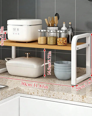 Kitchen Layered Shelves Countertop Cabinets Telescopic - Problems Solved