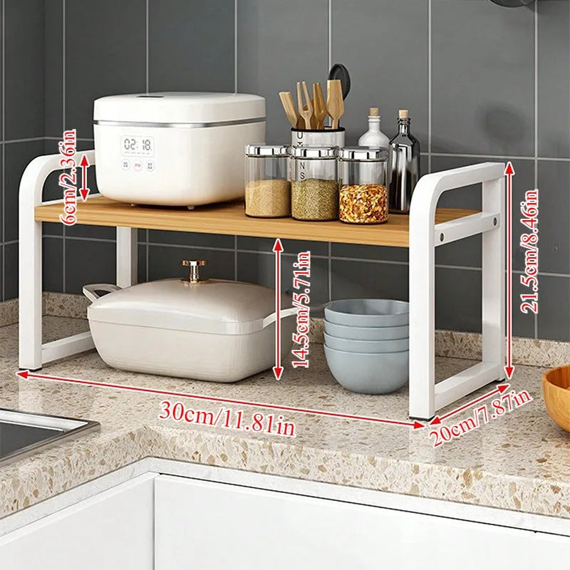 Kitchen Layered Shelves Countertop Cabinets Telescopic - Problems Solved