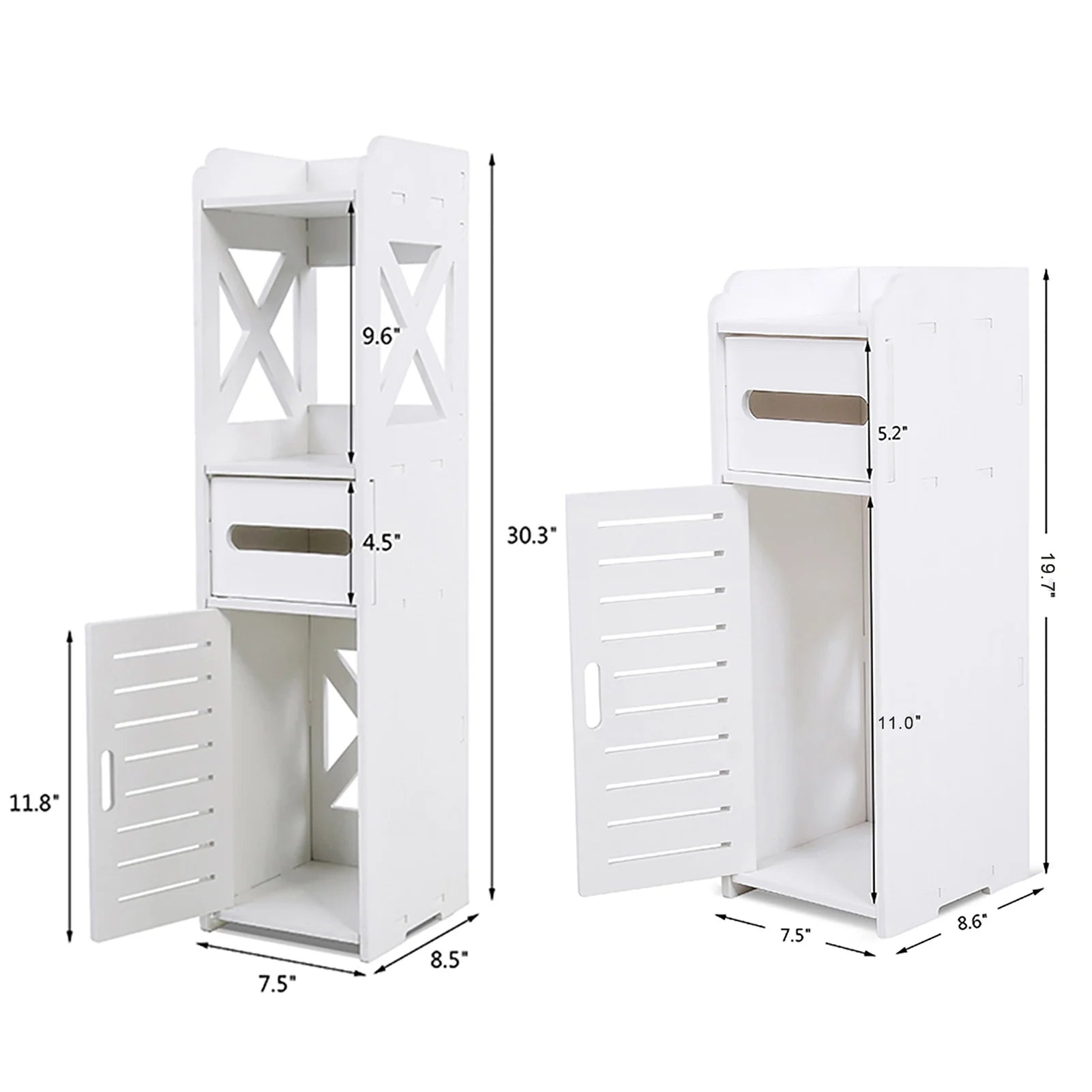 Bathroom Cabinet White Wooden Bathroom Cabinet Toilet Storage Shelf  Organizer Toilet Cabinet Wooden Bathroom Cabinet - Problems Solved