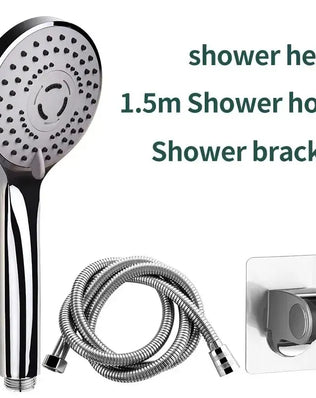 Bathroom Pressurized Hand Shower Package Accessories Shower Nozzle Large Water Output 5 Models Universal Adaptation Save Water - Problems Solved