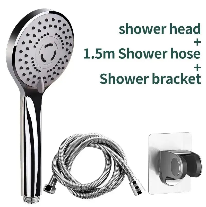 Bathroom Pressurized Hand Shower Package Accessories Shower Nozzle Large Water Output 5 Models Universal Adaptation Save Water - Problems Solved
