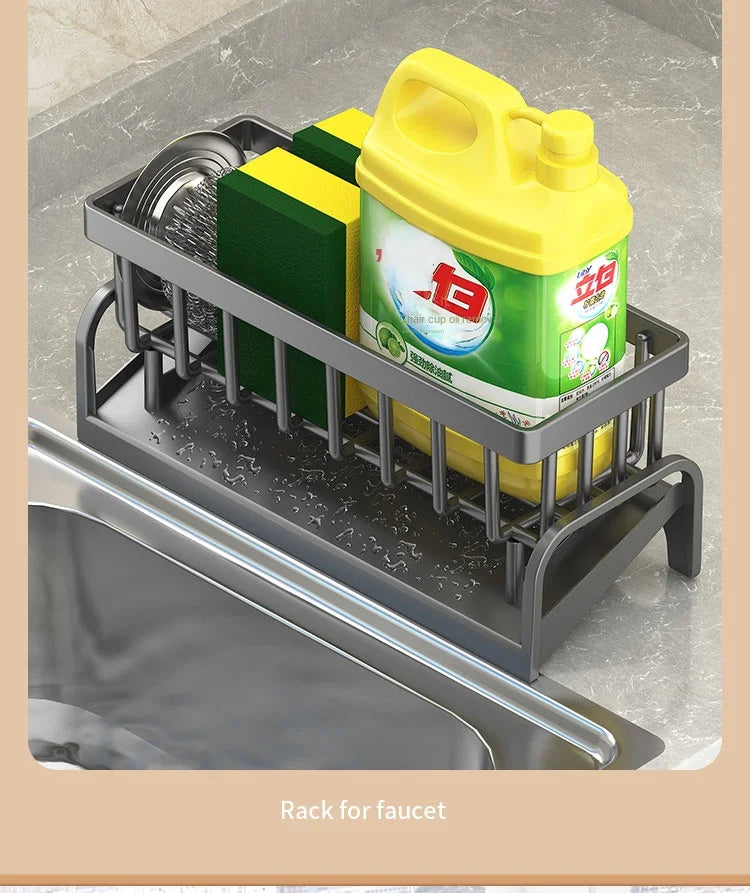 Kitchen Shelf Cleaning Cloth Storage Draining Rack Household Detergent Sponge Rack Water Sink Water Sink Water Sink Artifact - Problems Solved