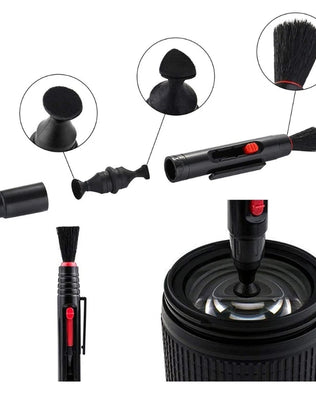 6-in-1 Camera Cleaning Kits Professional Air Blower DSLR Lens Cloth Pen Brush Cleaning Tool for CCD Sensor Lens Keyboards - Problems Solved