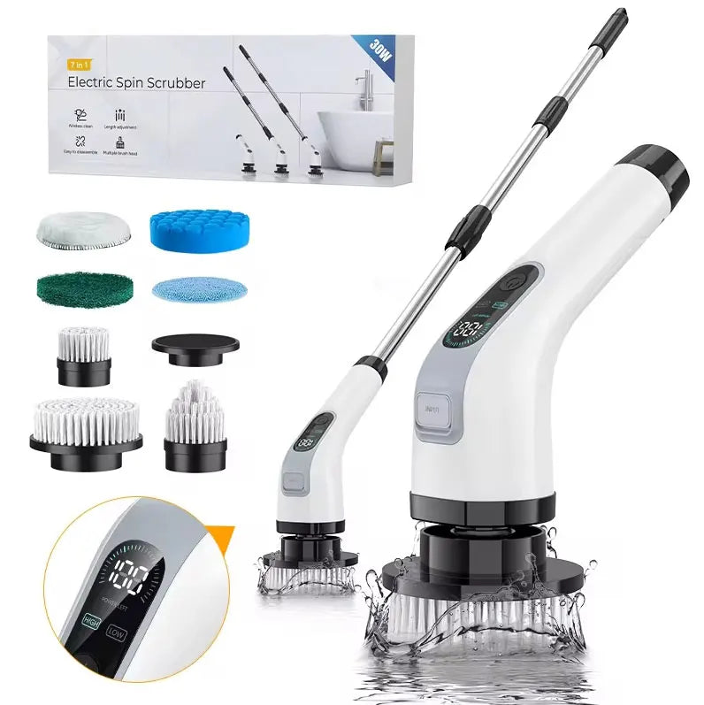 Electric Cleaning Brush Cordless Handheld Shower Scrubber Spin - Problems Solved
