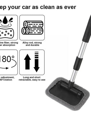 Car Mop Cleaning Windows Windshield Fog Cleaning Tool - Problems Solved