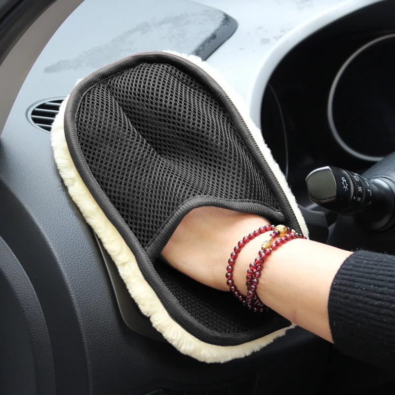 Car Styling Wool Soft Car Washing Gloves Cleaning Brush Motorcycle - Problems Solved