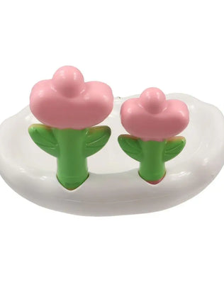 Bathroom Accessories Creative Flower Decor Soap Dish Cute Non-slip Soap Holder Plastic Portable Drain Soap Tray Storage - Problems Solved
