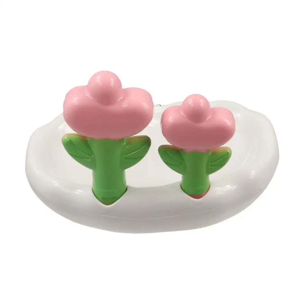 Bathroom Accessories Creative Flower Decor Soap Dish Cute Non-slip Soap Holder Plastic Portable Drain Soap Tray Storage - Problems Solved