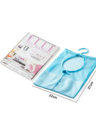 Bathroom Kids Toys Storage Bag Multifunctional Mesh Net Bag Makeup Organizer Drying Rack Balcony Socks Clothes Storage Basket - Problems Solved