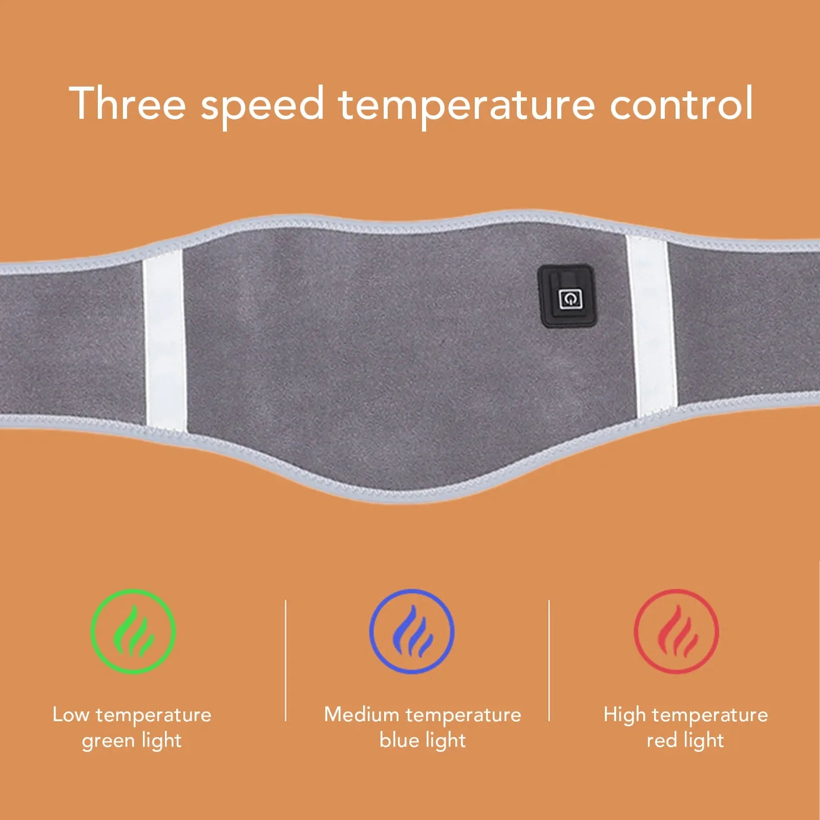 Lower Heating Lumbar Belt Back Heat Carbon Fibre Support Belt  Electric Heating Pad 3 Temperature Control Heated Waist Belt - Problems Solved