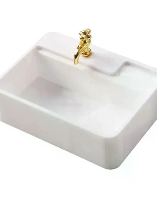 1/12 Dollhouse Bathroom Wash Basins Sinks Model Dollhouse Bathroom Furniture Decoration Dolls House Home Accessories - Problems Solved