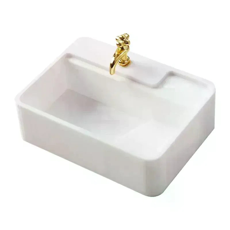 1/12 Dollhouse Bathroom Wash Basins Sinks Model Dollhouse Bathroom Furniture Decoration Dolls House Home Accessories - Problems Solved