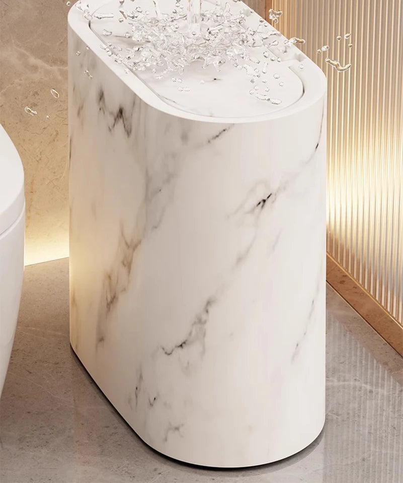 Bathroom Toilet Hotel B&B With Lid Kitchen Living Room Sandwich Trash Can Lid Multi-purpose Modern Toilet Hygienic Sandwich - Problems Solved